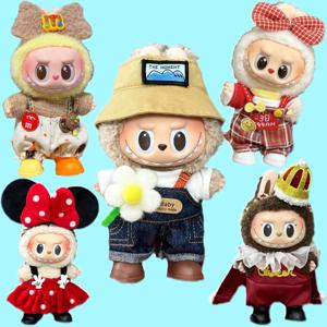 17cm 라발부 액세서리용 장난감 인형 옷 럭셔리 백팩 신상 오리지널 의류 라발부 스웨터 의상 미니 귀여운 가방 모자