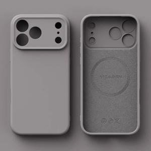 오리지널 액체 실리콘 마그네틱 폰 케이스 아이폰 17 16 15 14 13 12 프로 맥스 플러스 17 에어용 맥세이프 무선 충전 커버 아이폰16프로 케이스