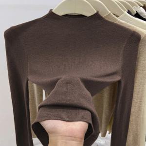 가을 겨울 터틀넥 스웨터 여성 2025 솔리드 슬림 풀오버 따뜻한 캐주얼 점퍼 한국 패션 니트웨어 베이스 레이어 탑스