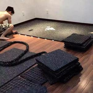 50*50cm 가정용 침실 바닥 매트 줄넘기 소음 방지 충격 흡수 쿠션 바닥 접착제 가정용 고무 조립식 바닥 타일