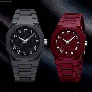 커플의 새로운 멋지고 세련된 쿼츠 시계 패션 세트 합금 다이얼 일상 착용 생일 파티 설날 크리스마스 및