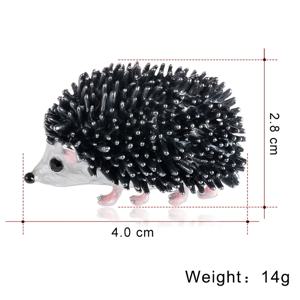 귀여운 은색 고슴도치 브로치, 카와이 합금 고슴도치 동물 옷, 스웨터, 드레스, 모자 브로치 핀, 스카프 버클