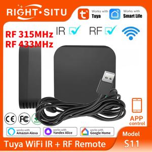 투야 스마트 RF IR 리모컨 315MHz 433MHz WiFi 버전 스마트 홈용 에어컨 모든 TV 지원 스마트라이프 얀덱스 알렉사