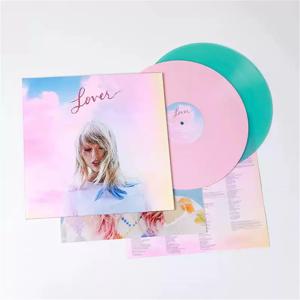 유명 가수 비닐 레코드 앨범 '러버' – 핑크 & 블루 이중 색상 비닐 2LP 레코드 디스크