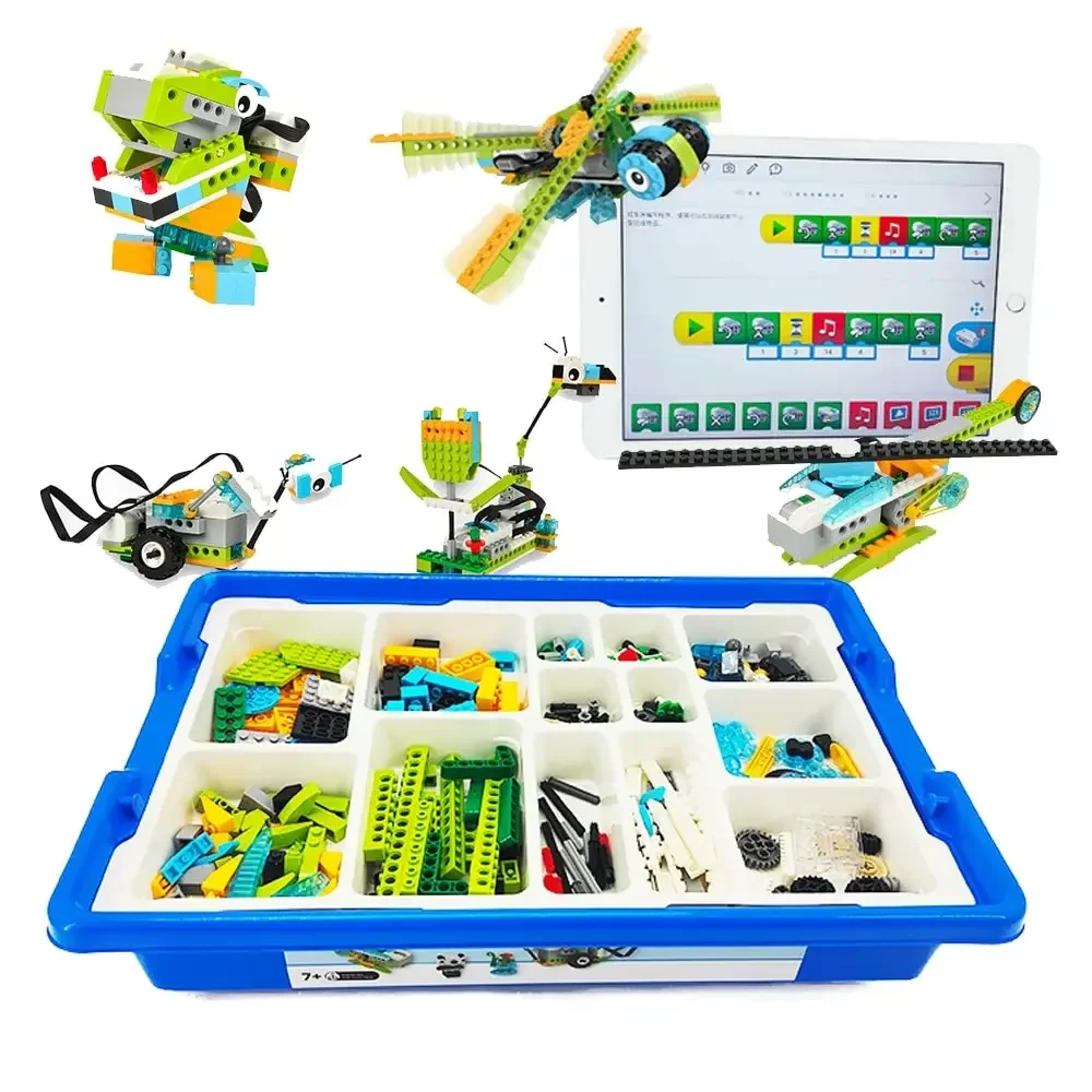 WeDo 2.0 교육 기능 부품 호환 45300 코어 세트 빌딩 블록 DIY 장난감 크리스마스 선물
