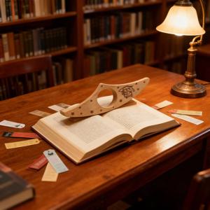 나무 엄지 책갈피 한 손으로 페이지 넘김 휴대용 독서 클램프 천연 나무 책 페이지 마커 독자 학생용