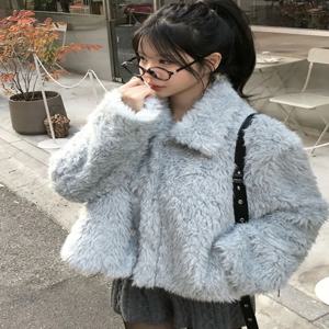 겨울 두꺼운 양털 벨벳 재킷 여성용 패셔너블한 아름다운 면 코트 스타일리시한 소형 출퇴근용 스트레이트 튜브형