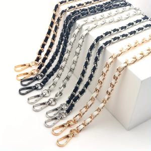 지갑 체인 스트랩, 47인치 크로스바디 스트랩, 금속 버클 체인이 있는 지갑 핸드백용 체인 스트랩