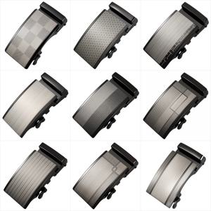 새로운 자동 버클 헤드, 남성용 벨트 버클, 화이트 아연 합금 벨트 버클 3.5cm