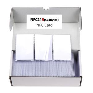 50/100PCS 13.56Mhz 플라스틱 Nfc 명함 NTAG ®   프로그래밍 가능한 소셜 미디어 정보용 215 RFID 카드