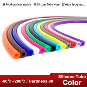 1 미터 ID2 3 4 5 6 7 8 9 10 12mm 실리콘 튜브 유연한 고무 호스 식품 등급 청량 음료 파이프 워터 커넥터 다채로운 배관