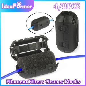 4/8pcs 3D 프린터 부품 PLA ABS TPU PETG 필라멘트 필터 클리너 먼지 제거 Ender 3 용 잔해물 노즐을 닦아내는 정전기 방지