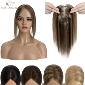 풍부한 선택 8x10cm 헤어 토퍼 엷은 탈모 커버가있는 여성용 손으로 묶인 인간의 머리카락 조각 회색 머리카락 자연 레이스베이스