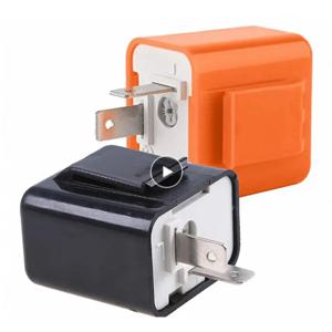 12V 속도 조절 가능한 2 핀 LED 전자 성 노출증 릴레이 오토바이 회전 신호 직접 교체 범용 위험 경고