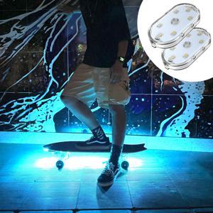 2/4PCS 스케이트 보드 조명 롱 보드 형광 LED 플래시 밤 빛나는 USB Rechargable 스쿠터 보드 Underglow 램프 Decors