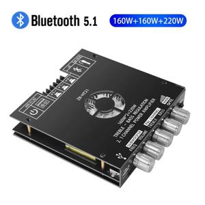 ZK-HT21 2.1 채널 TDA7498E 160WX2+220W Bluetooth 디지털 전력 증폭기 모듈 고음 및 저음 톤 서브우퍼