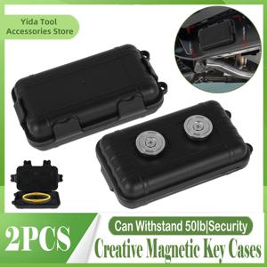 자동차 숨기기 키 상자 아래 1/2Pcs 자기 키 홀더 예비 키 GPS 로케이터에 대 한 방수 키 Hider 녹슬지 않는 다기능 상자