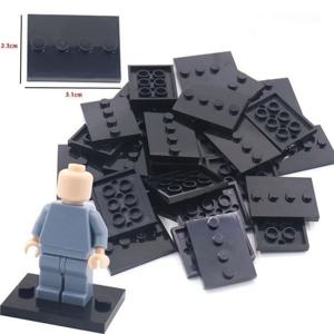 50개 도시 피규어 스탠드 3X4 도트 베이스 플레이트 4개 손잡이 디스플레이 홀더 DIY MOC 빌딩 블록 액세서리 브릭 부품 88646