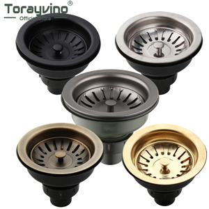 Torayvino 고품질 주방 싱크대, 스테인리스 스틸 접시 배수구, 채반 스토퍼 콤보 키트, 배수 폐기물 세트, SUS304 필터