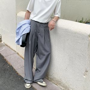 오버사이즈 블랙 세트 바지, 한국 패션, 소셜 남성 원피스 바지, 루즈 와이드 레그 팬츠, 사무실 정장 바지 M-3XL