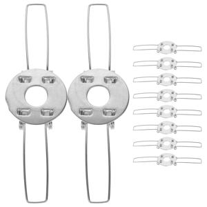 램프 거치대 용수철 클립 모양 버클 브래킷 어댑터, 전등갓 클램프, 아연 도금 다리미 DIY, 10 개