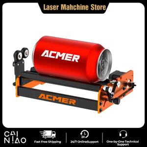 ACMER M2 레이저 조각기 로터리 롤러 모듈 Y축 360 °   원통형 물체 와인잔 캔 조각용 레이저 커터 회전