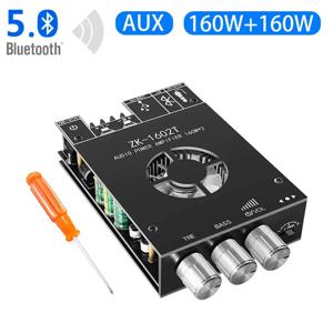 ZK-1602T TDA7498E Bluetooth 5.0 서브우퍼 증폭기 보드 2*100W 2.0 채널 고전력 USB 오디오 스테레오 증폭기 보드 AMP