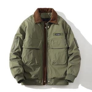 새로운 남성 겨울 자켓 두꺼운 따뜻한 코트 2025 남성 streetwear 힙합 짧은 파카 한국 검은 옷 퍼퍼 윈드 브레이커