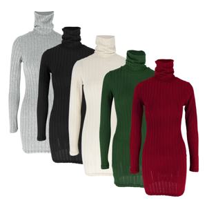 가을 겨울 새 드레스 여성 긴 소매 터틀넥 솔리드 섹시한 Bodycon 칼집 미니 드레스 클럽 우아한 파티 니트 드레스