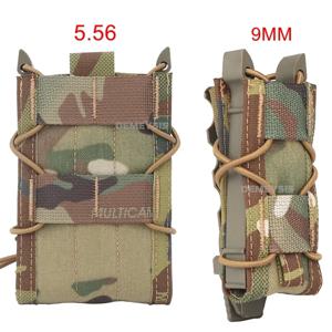 9MM 5.56 매거진 파우치 전술 AK AR M4 AR15 단일 매거진 가방 소총 권총 Molle Mag 홀스터 파우치 사냥 도구 홀더