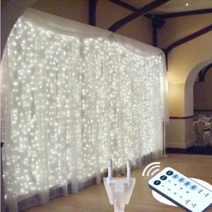 6Mx3M 고드름 요정 조명 LED 커튼 문자열 조명 크리스마스 갈 랜드 새해 웨딩 파티 홈 테라스 장식