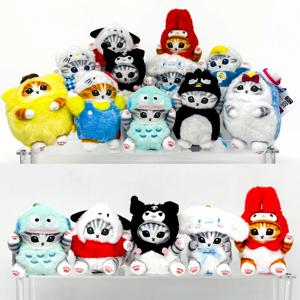 카와이 모푸샌드 크로스드레싱 산리오 헬로키티 쿠로미 하니돈 플러시 키체인 펜던트 애니메이션 플러시 백팩 펜던트