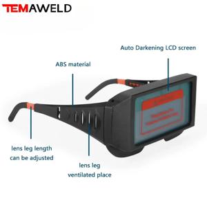 용접공 유리 용접 고글 자동 가변 광전 용접 안경 자동 어두워지는 용접 헬멧 보호 안경