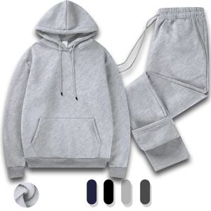 Tracksuit Men 2 Piece Set 크고 키가 큰 긴 소매 후드 Activewear 정장 체육관 운동 훈련 Stretchy Outfit