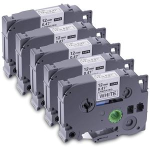 TZe-231 -231 라미네이트 P-프레스 라벨 메이커 테이프, 모델 PT D200 D210 H100 1880, 5 팩