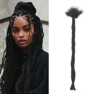 꼬임 브레이드 마이크로락 레게머리, 브라질 버진 인모, 10 가닥 크로셰, 록 익스텐션, 0.2 cm