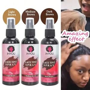 가발용 레이스 틴트 스프레이, 레이스 클로저 프론트 가발용 방수 레이스 틴트 녹는 무스 스프레이 컨실러