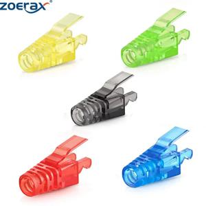 ZoeRax 다채로운 RJ45 CAT6 스트레인 릴리프 부츠 커넥터 이더넷 케이블 LAN 케이블 커넥터 커버