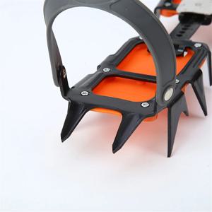 ABLP 12 치아 얼음 눈 크램폰 미끄럼 방지 등산 그리퍼 신발 커버 스파이크 클리트 스포츠 용 스노우 스키드 크램폰