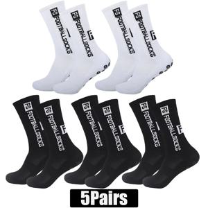 5 쌍 남성 여성 축구 농구 야구 럭비 축구 테니스를위한 미끄럼 방지 운동 양말