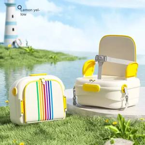 다기능 엄마 가방 어린이 플라스틱 여행 케이스 휴대용 2 in 1 아기 나들이 캠핑 식사 의자 저장 기능
