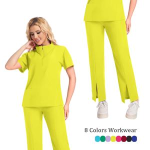 외과 유니폼 여성 스크럽 세트 의료 간호사 미용실 작업복 임상 스크럽 탑 바지 스파 의사 간호 임상 슈트