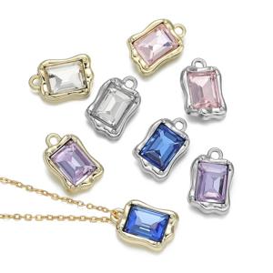 5 개/몫 유행 금속 큐빅 지르콘 목걸이 팔찌 DIY 펜던트 스톤 쥬얼리 액세서리 방수 만들기