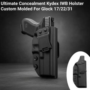 글록 17/22/31용 궁극의 은폐형 카이덱스 IWB 홀스터 - 맞춤형 성형, 조절 가능한 유지력, 빠른 추출