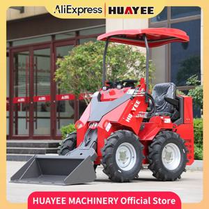 [핫세일]】HUAYEE 스키드 스티어 로더 1톤 소형 지게차 다기능 건설 현장 및 농업용 엔지니어링 차량