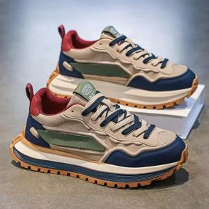 남성 캐주얼 스포츠 신발 2025 신상 아빠 신발 하이탑 두꺼운 밑창 트렌디 키높이 패션 신발