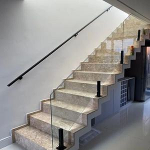 고품질 모던 테라스 난간 디자인 유리 난간 프레임리스 난간 발코니 유리 스테인리스 스틸 핸드레일