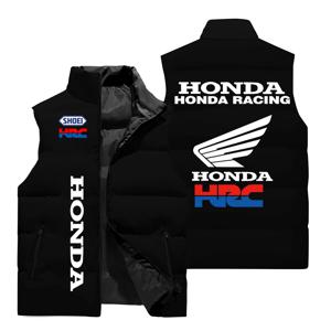 혼다 민소매 재킷, 3D 프린트 혼다 로고 남성용 레이싱 코튼 재킷, 야외 오토바이 라이딩 스포츠 조끼