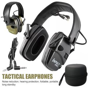 청력 보호를위한 새로운 전자 슈팅 헤드셋 헤드폰 귀 보호 소음 감소 활성 사냥 전술 귀마개