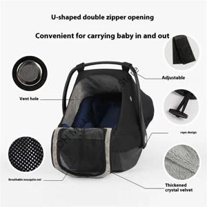 아기 유모차 유모차 모기장 유아 캐리어 카시트 곤충 메쉬 그물 신생아 캐리지 요람 커버 차양